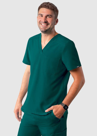 Adar Addition Men's Contemporary Fit V-Neck Scrub Top