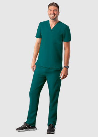 Adar Addition Men's Contemporary Fit V-Neck Scrub Top