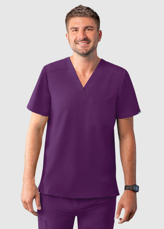 Adar Addition Men's Contemporary Fit V-Neck Scrub Top