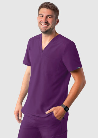 ADAR Addition Men's Classic V-Neck Scrub Top
