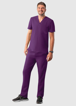 Adar Addition Men's Contemporary Fit V-Neck Scrub Top