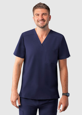 Adar Addition Men's Contemporary Fit V-Neck Scrub Top