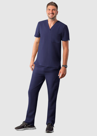 Adar Addition Men's Contemporary Fit V-Neck Scrub Top