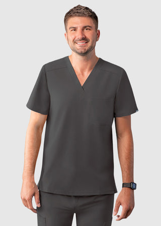 Adar Addition Men's Contemporary Fit V-Neck Scrub Top