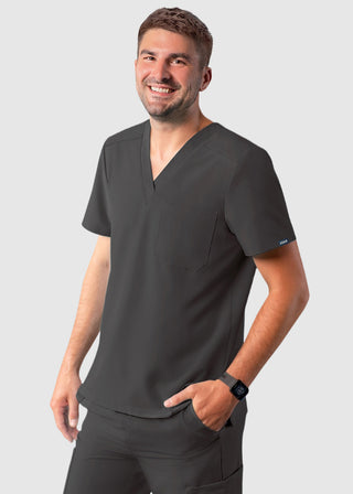 Adar Addition Men's Contemporary Fit V-Neck Scrub Top