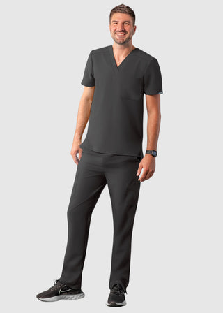 Adar Addition Men's Contemporary Fit V-Neck Scrub Top
