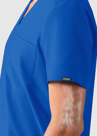 Adar Addition Men's Contemporary Fit V-Neck Scrub Top