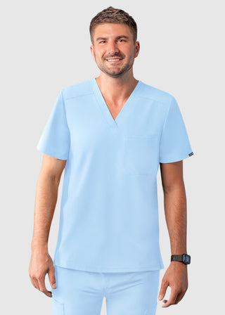 Adar Addition Men's Contemporary Fit V-Neck Scrub Top