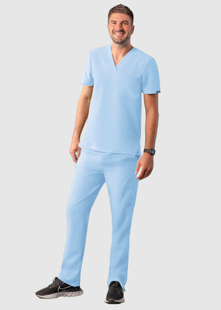 Adar Addition Men's Contemporary Fit V-Neck Scrub Top