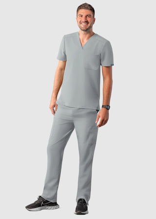 Adar Addition Men's Contemporary Fit V-Neck Scrub Top