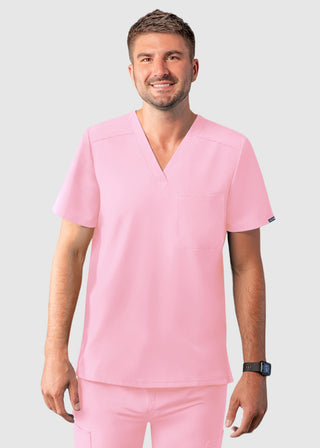 Adar Addition Men's Contemporary Fit V-Neck Scrub Top