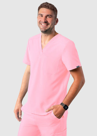Adar Addition Men's Contemporary Fit V-Neck Scrub Top