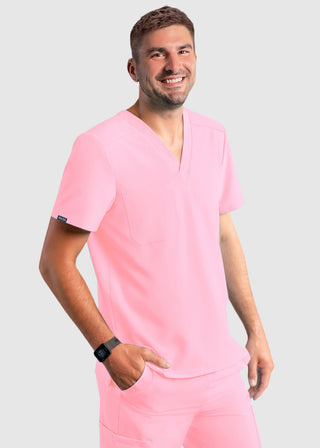 Adar Addition Men's Contemporary Fit V-Neck Scrub Top