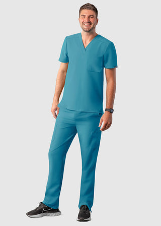 Adar Addition Men's Contemporary Fit V-Neck Scrub Top
