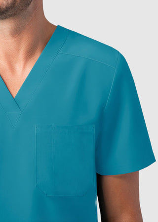 Adar Addition Men's Contemporary Fit V-Neck Scrub Top