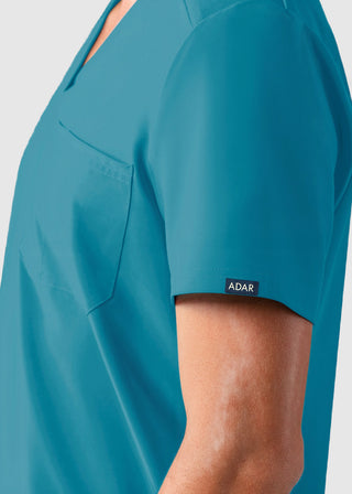 Adar Addition Men's Contemporary Fit V-Neck Scrub Top