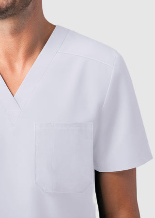 Adar Addition Men's Contemporary Fit V-Neck Scrub Top