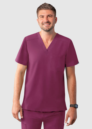 Adar Addition Men's Contemporary Fit V-Neck Scrub Top