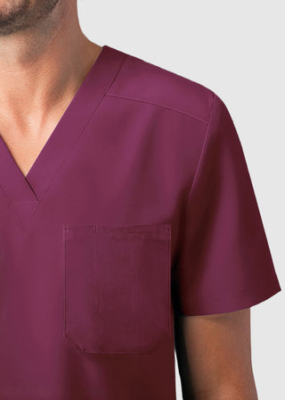 Adar Addition Men's Contemporary Fit V-Neck Scrub Top