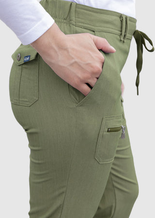 Adar Pro Women's Slim Fit Utility Scrub Petite Pant