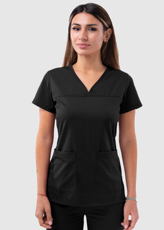 Adar Pro Women's Sweetheart Solid Scrub Top