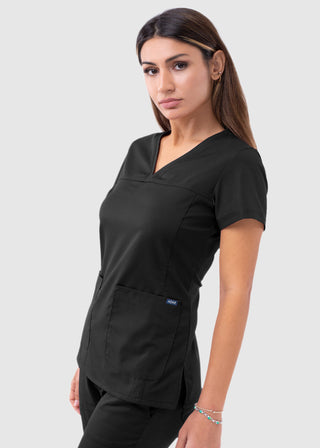Adar Pro Women's Sweetheart Solid Scrub Top