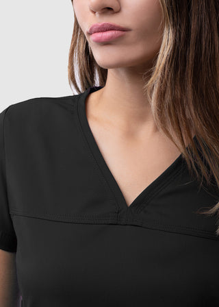 Adar Pro Women's Sweetheart Solid Scrub Top