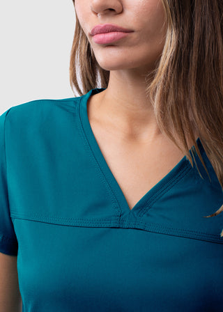 Adar Pro Women's Sweetheart Solid Scrub Top