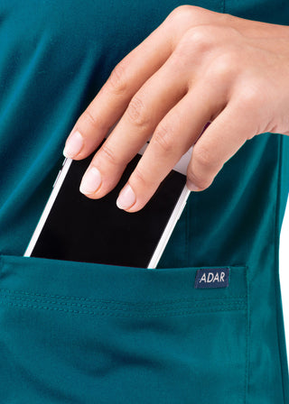 Adar Pro Women's Sweetheart Solid Scrub Top