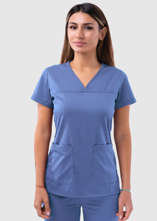 Adar Pro Women's Sweetheart Solid Scrub Top
