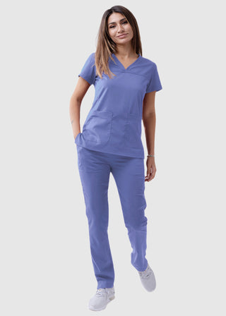 Adar Pro Women's Sweetheart Solid Scrub Top