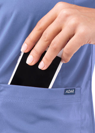 Adar Pro Women's Sweetheart Solid Scrub Top