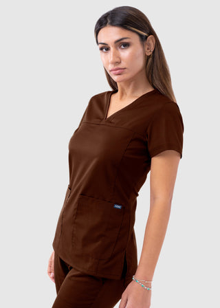 Adar Pro Women's Sweetheart Solid Scrub Top