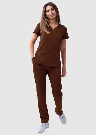 Adar Pro Women's Sweetheart Solid Scrub Top