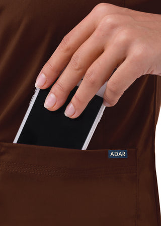 Adar Pro Women's Sweetheart Solid Scrub Top