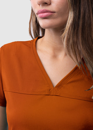 Adar Pro Women's Sweetheart Solid Scrub Top