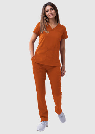 Adar Pro Women's Sweetheart Solid Scrub Top