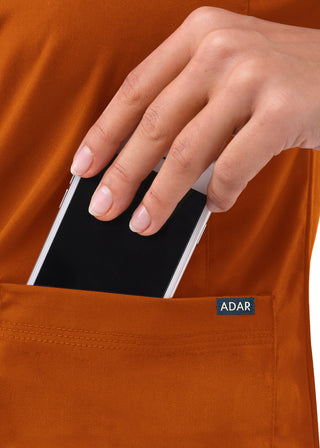 Adar Pro Women's Sweetheart Solid Scrub Top