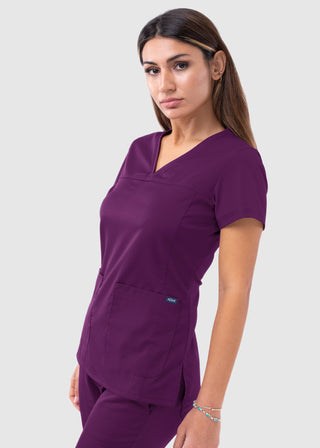 Adar Pro Women's Sweetheart Solid Scrub Top