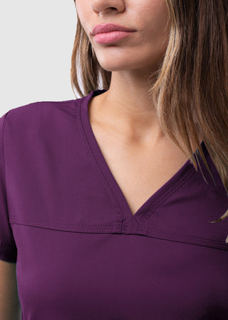 Adar Pro Women's Sweetheart Solid Scrub Top