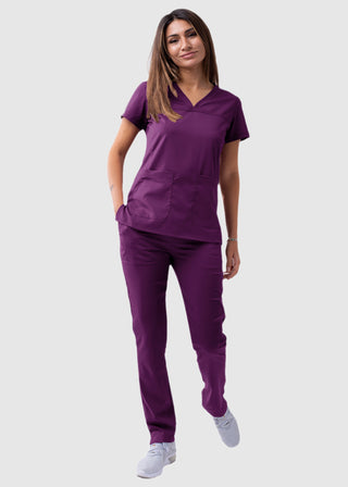 Adar Pro Women's Sweetheart Solid Scrub Top