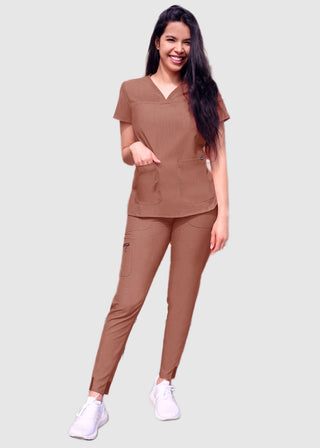 Adar Pro Women's Sweetheart Solid Scrub Top