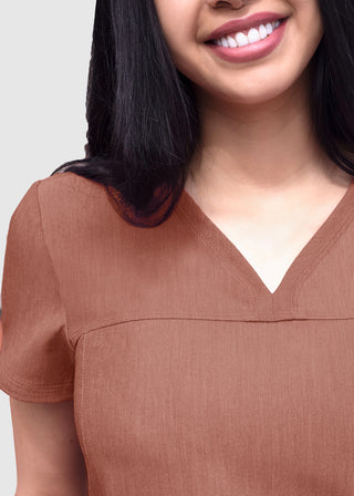 Adar Pro Women's Sweetheart Solid Scrub Top