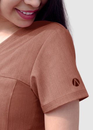 Adar Pro Women's Sweetheart Solid Scrub Top