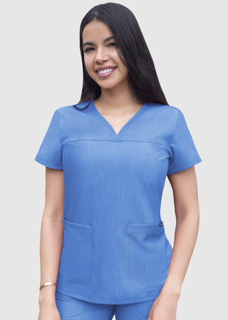 Adar Pro Women's Sweetheart Solid Scrub Top