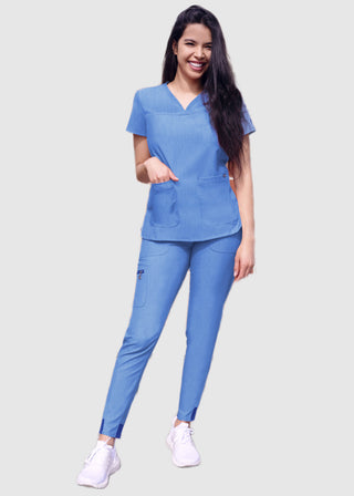 Adar Pro Women's Sweetheart Solid Scrub Top