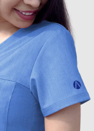 Adar Pro Women's Sweetheart Solid Scrub Top