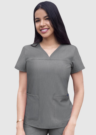 Adar Pro Women's Sweetheart Solid Scrub Top