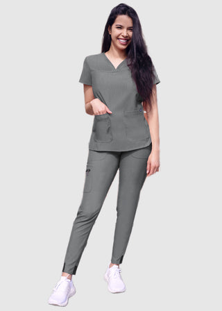 Adar Pro Women's Sweetheart Solid Scrub Top