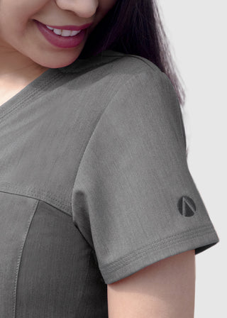 Adar Pro Women's Sweetheart Solid Scrub Top